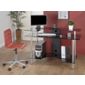 Jual Furnishings Large Computer Desk with Black Glass