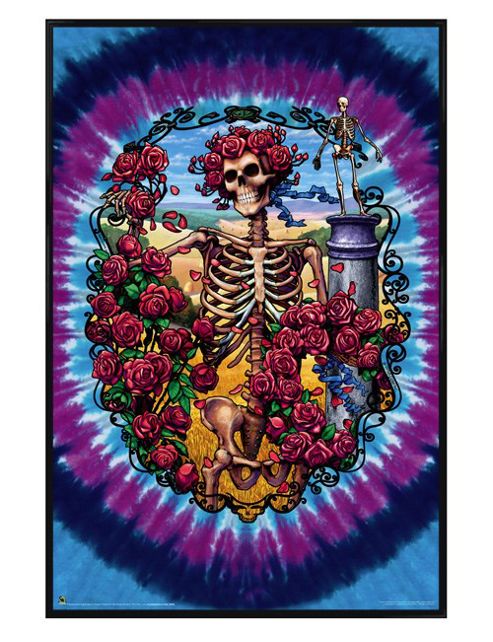 Image of Grateful Dead The Gloss Black Framed 30 Year Anniversary Poster