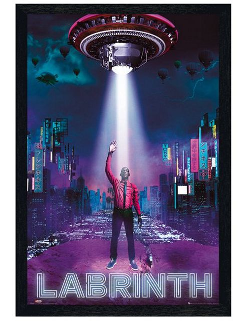 Image of Labrinth Black Wooden Framed Ufo Poster