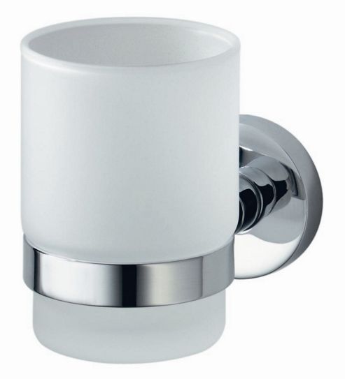 Image of Haceka Kosmos Glass Holder In Chrome