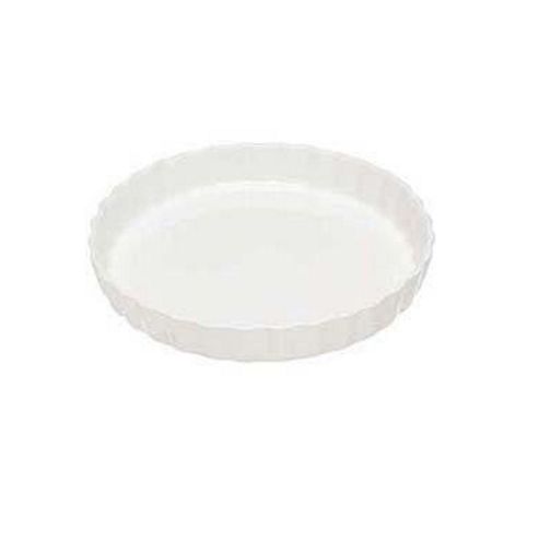 Image of White Porcelain Flan Dish, 27cm