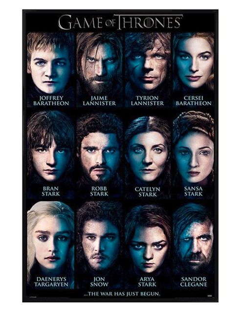 Image of Game Of Thrones Gloss Black Framed Character Portraits Got Poster