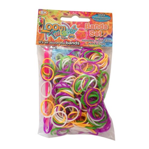 Image of Loom Twister Bands Set - 300 Bands, S-clips And Hook Tool