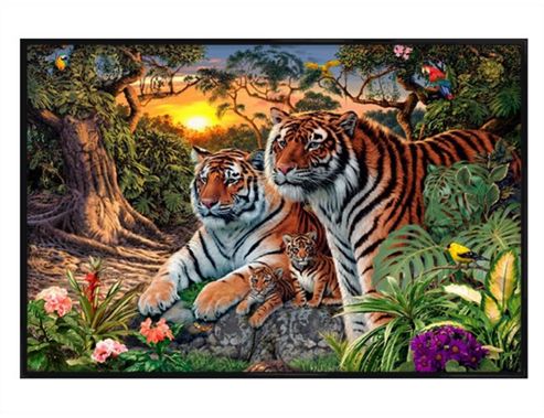 Image of Gloss Black Framed Hidden Tigers Poster