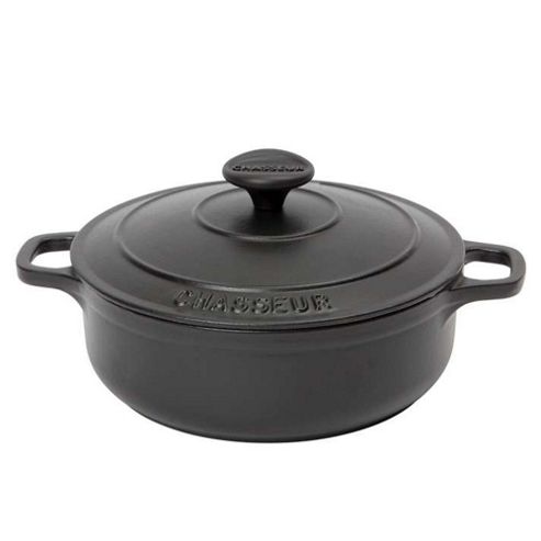 Image of Chasseur Low Round Casserole, 20cm, Black
