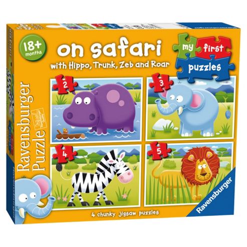 Image of Ravensburger My First Puzzle, On Safari (2, 3, 4 & 5 Piece) Puzzle