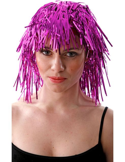 Image of Pink Tinsel Wig