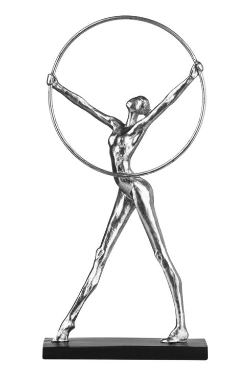 Image of Premier Housewares Woman With Hoop Sculpture