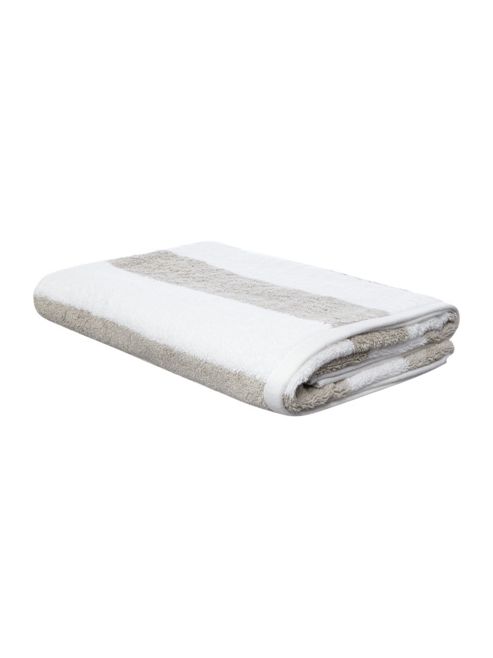 Image of Linea Nautical Wide Stripe Grey Bath Sheet