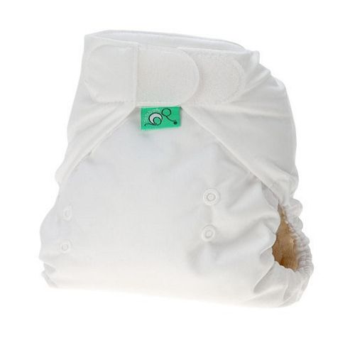 Image of Totsbots Stretchy Wrap White Nappy Cover (size 2)
