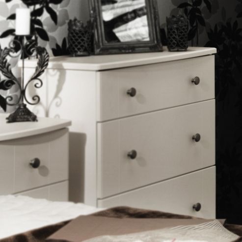 Image of Welcome Furniture Kingston 3 Drawer Chest - Cream