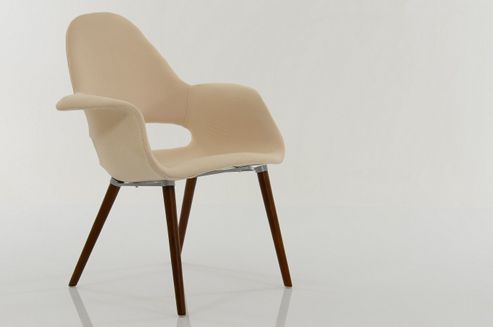 Image of Eames Replica Organic Office Chair Cream