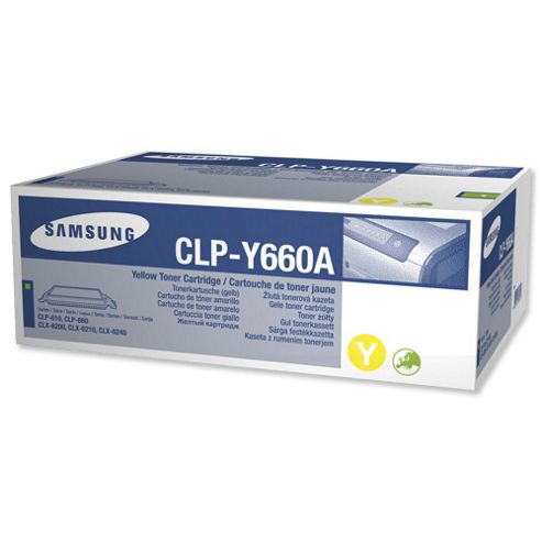 Image of Samsung Clp Y660a Toner Cartridge Standard - Yellow