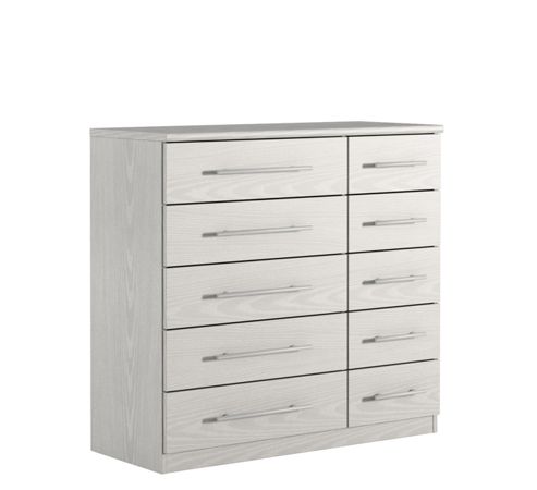 Image of Urbane Designs Prague 10 Drawer Chest - White