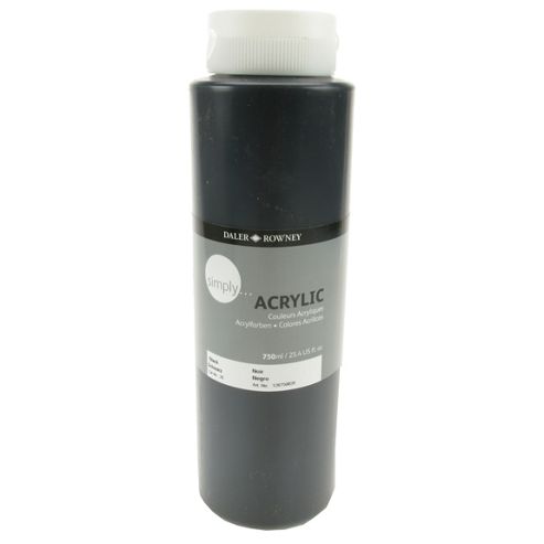 Image of Daler Simply Acrylic Black 750ml