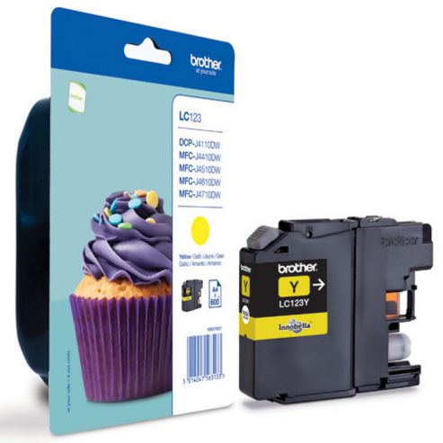 Image of Brother Lc123y Ink Cart Yellow
