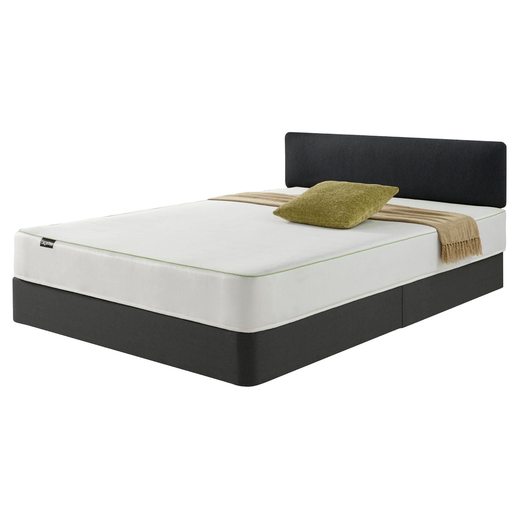 Layezee Charcoal Bed and Headboard Standard Mattress King at Tesco Direct