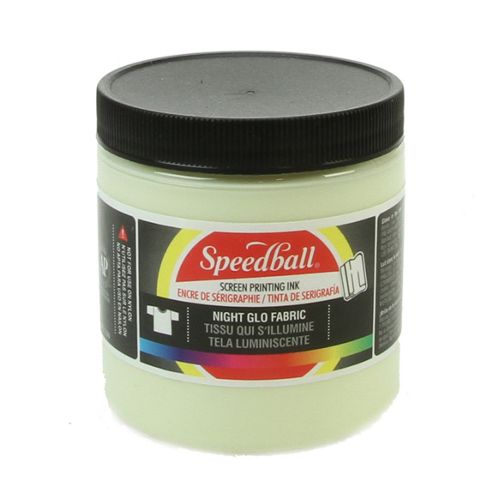 Image of Speedball Night Glo Fabric Screen Printing Ink - White 236ml