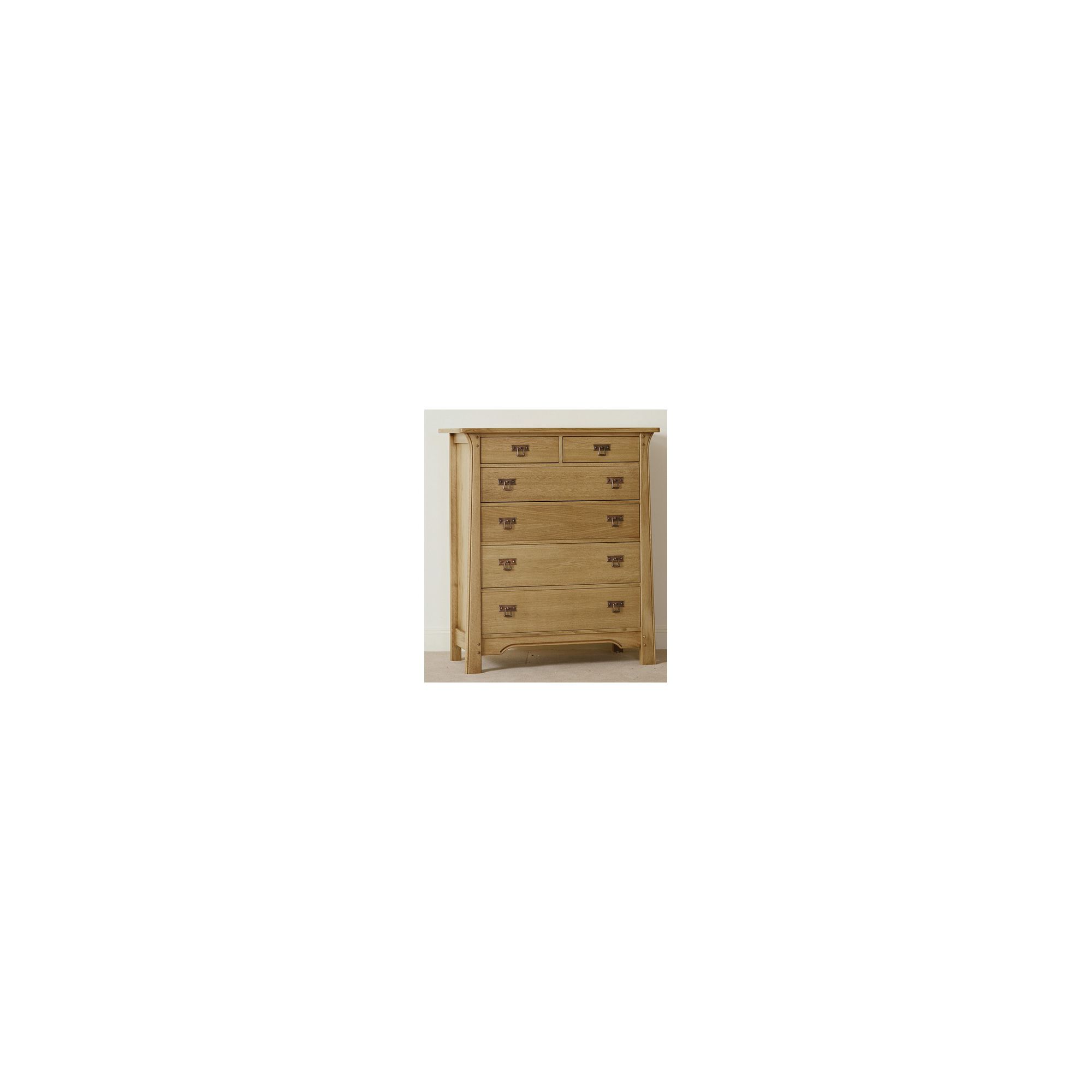Sherry Designs Legacy Bedroom 6 Drawer Tall Chest - Light Honey at Tesco Direct