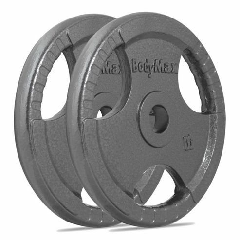 Image of Bodymax Olympic Cast Iron Tri-grip Weight Disc Plates - 2 X 20kg