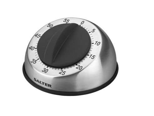 Image of Salter 338ssbkxr Mechanical Timer Stainless Steel And Black