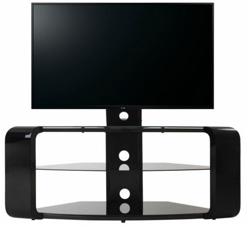 Image of Avf Como Gloss Black Cantilever Tv Stand
