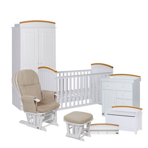 Image of Tutti Bambini Barcelona 7 Piece Room Set - Beech/white