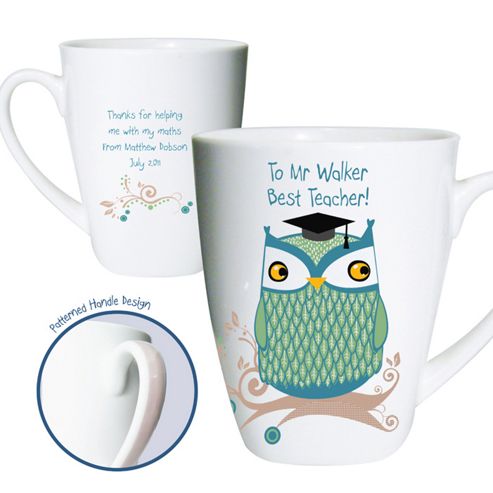 Image of Personalised Mr Owl Teacher Small Latte Mug