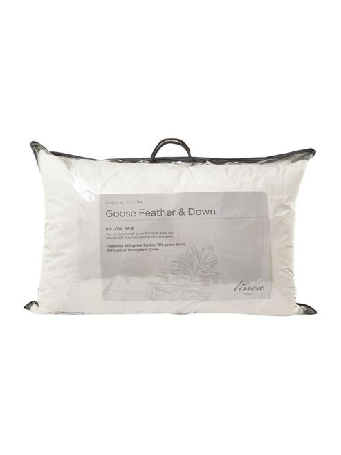 Image of Linea White Feather & Down Pillow Pair