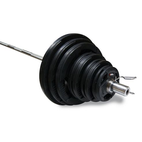 Image of Body Power 145kg Rubber Encased Tri-grip Olympic Set