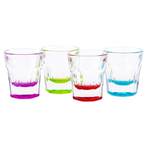 Image of Tesco Brights Soda Shot Glasses 4 Pack