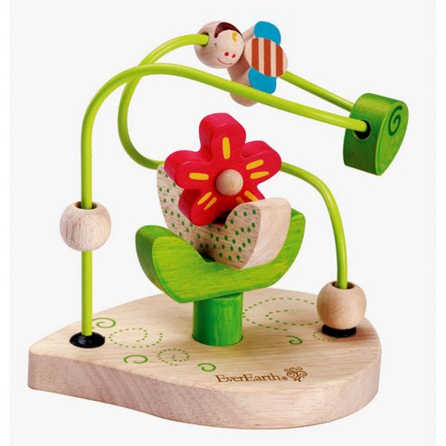 Image of Everearth Bee Bead Fun With Stacking Flower Toy 18m+