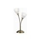 The Lighting & Interiors Group Nottingham Table Lamp - Frosted Glass - Antique Brass