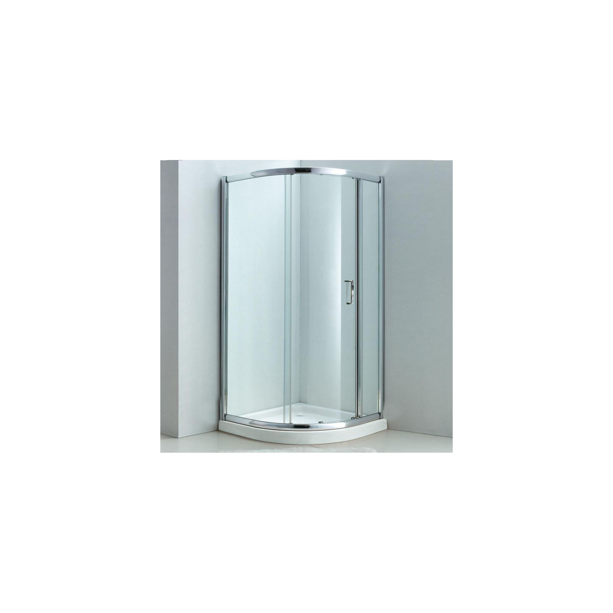 Duchy Style Single Quadrant Shower Door, 800mm x 800mm, 6mm Glass at Tesco Direct