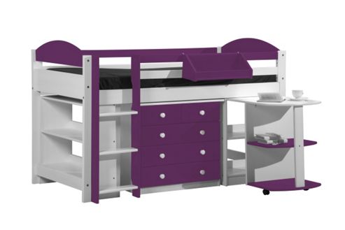 Image of Maximus Mid Sleeper Set 1 White With Lilac Details