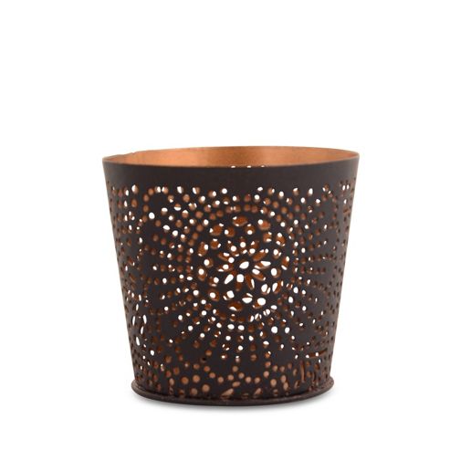 Image of Stylish Black Finish Metal Christmas Tealight Holder