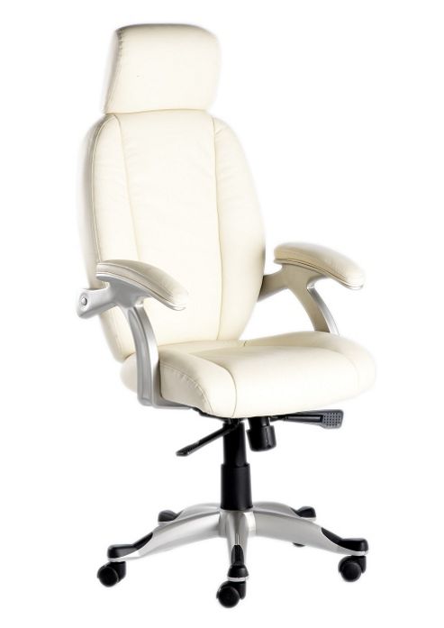 Image of Alphason Bentley Leather Executive Chair In Cream