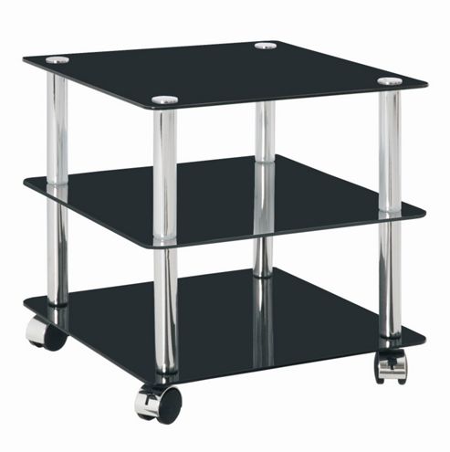 Image of Urbane Designs France Trolley Side Table - Black