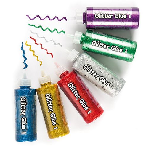 Image of Jumbo Glitter Craft Glue Tubes (pack Of 6)