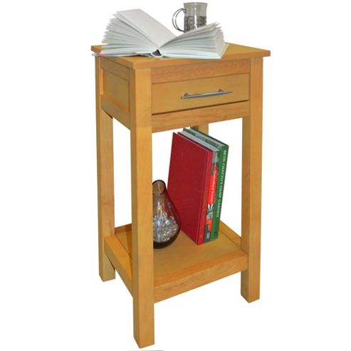 Image of Aspen - Solid Wood Storage Telephone / End Table - Natural