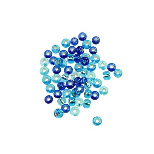 Image of Czech Seed Bead 2/0 Blue/aqua S/l Mix