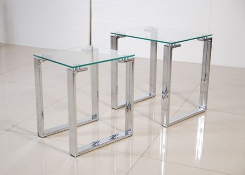 Image of Solway Furniture 2 Piece Nest Of Tables - Clear