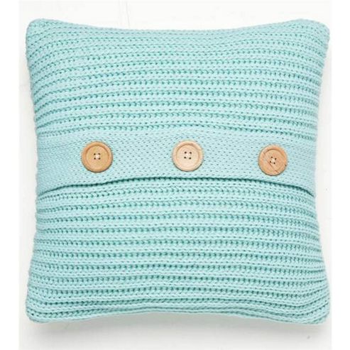 Image of Catherine Lansfield Home Chunky Knit Cushion Cover (45x45cm) - Duck Egg