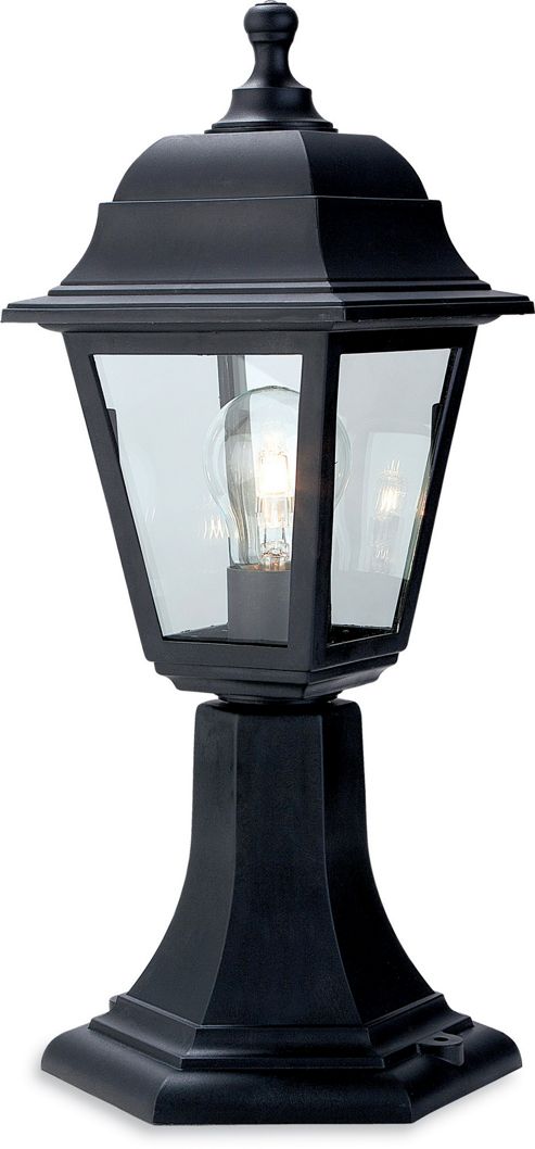 Image of Firstlight Oslo 1 Light Pillar Lantern In Black
