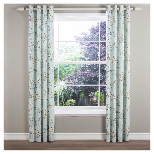 Image of Allium Lined Eyelet Curtains W117xl137cm (46x54'') - Duck Egg - Duck Egg