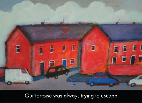 Image of Holy Mackerel Our Tortoise Was Always Trying To Escape Greetings Card