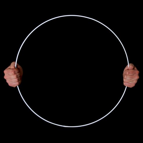Image of White Coated Lampshade Ring - 500mm (20") Diameter