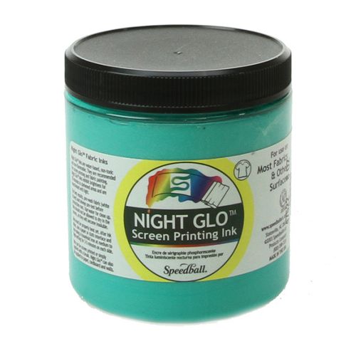 Image of Speedball Night Glo Fabric Screen Printing Ink - Green 236ml