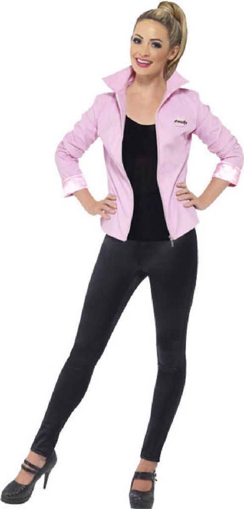 Image of Deluxe Pink Ladies Jacket - Adult Costume Size: 8-10