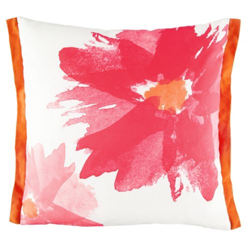 Image of Water Colour Daisy Cushion Pink